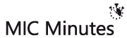 MIC Minutes